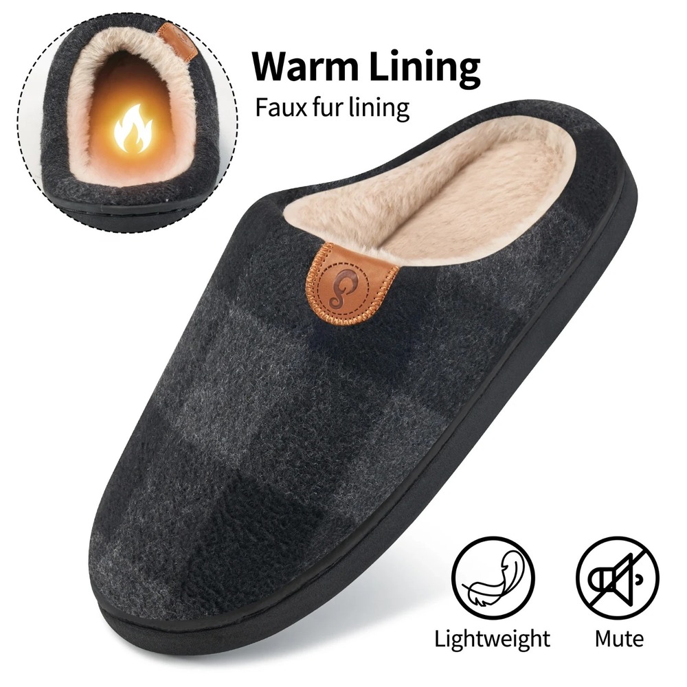 Ecetana Women's Warm Memory Foam Fuzzy Slippers with Non-Slip Sole Size‎ 7 - Picture 5 of 5